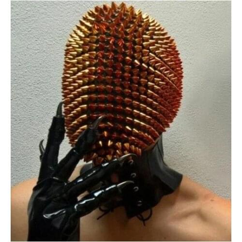 Blast mask nail rivet head set horror weird props