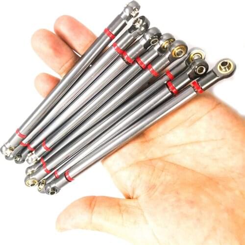 Metal Links Linkage Rod Kit for 1/10 Axial SCX10 90046 313mm Wheelbase RC Car Parts Accessories