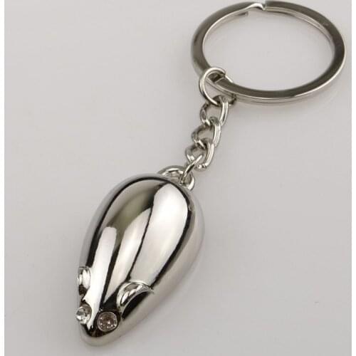 Mouse Key Chain - High Quality Metal Keychain Drop Ring Keyring Key Chain for men and women Gift jewelry 17337 no chain