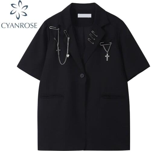 Mina buy funny Women's Blazers With Short Sleeves