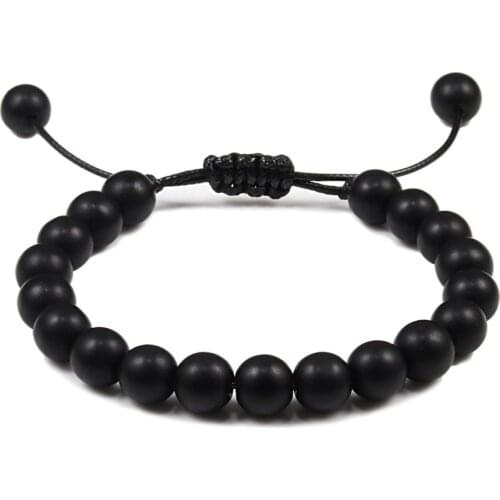 Men Bracelet Natural Stone Beads Bracelet Charm Chakra Couples Distance His Her Bracelets For Women Jewelry Friendship Gift