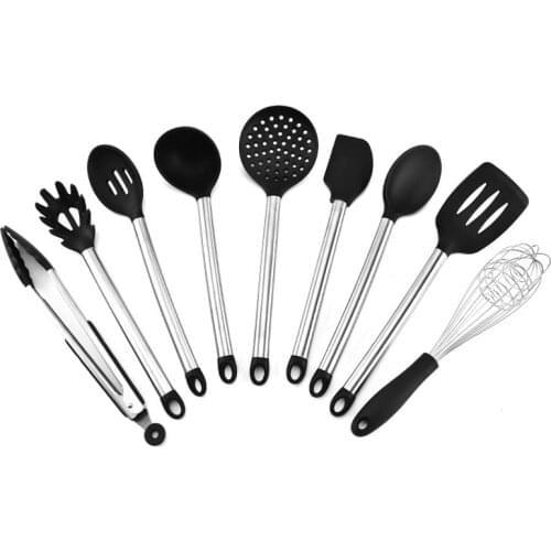 Silicone Kitchen Utensils Set Non-stick Kitchenware Cooking Tools Spoon Spatula Ladle Egg Beaters Tools Gadget Accessories