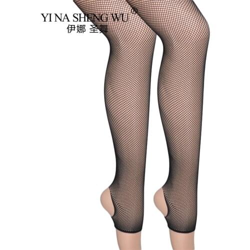 Sexy Women Latin Dance Socks Mesh Trample Feet Socks Nightclub Bar Mesh Hollow-out Pantyhose Latin Dance Performance Socks 1pc