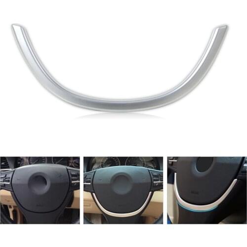 New Chrome Steering Wheel Cover Trim U-shape Fit For BMW 5 Series 525i 530i 535GT F10 2011 2012 2013+ Interior Decoration