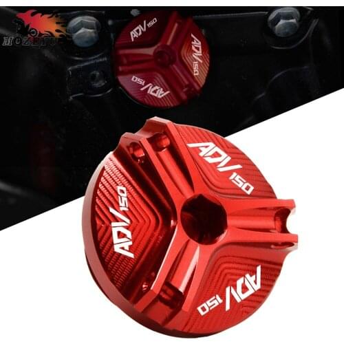 New Red/Black For HONDA ADV150 adv 150 2019-2020 Motorcycle CNC Aluminum M20*2.5 Engine Oil Filler Cover Plug Cap Screw cover