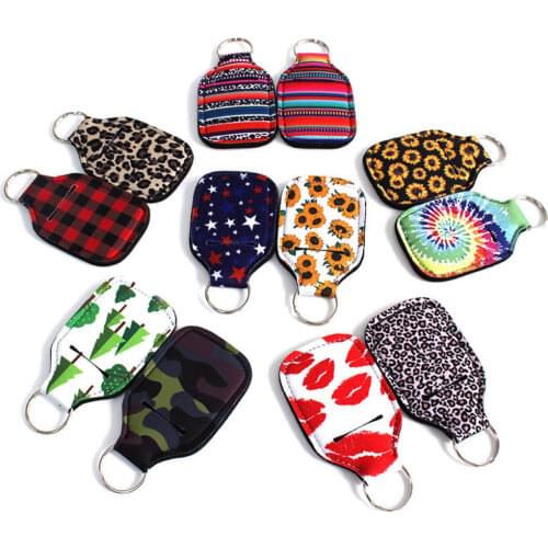 Outdoor Travel Portable Hand Sanitizer Bottle Cover Perfume Bottle Cover Lipstick Cover With Keychain Carrier