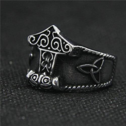 Drop Ship 7-13 Cool Thor Mens Ring 316L Stainless Steel Party Mens Hot Ring