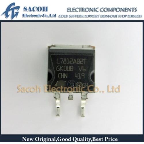 10Pcs L7812ABD2T-TR or L7812ABD2T or L7812AB2T or L7812BD2T TO-263 Precision 1A 12V regulators