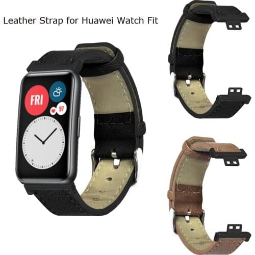 Genuine Leather Band for Huawei Watch Fit Strap Replacement Wristband Bracelet for Huawei Watch Fit 2020 Smart Watch Accessories