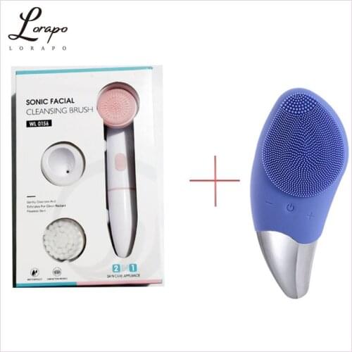 Rotating Cleaning Brush Facial Electric Cleaning Brush Silicone Sonic Cleanser Deep Cleansing Blackhead Skin Care Tool