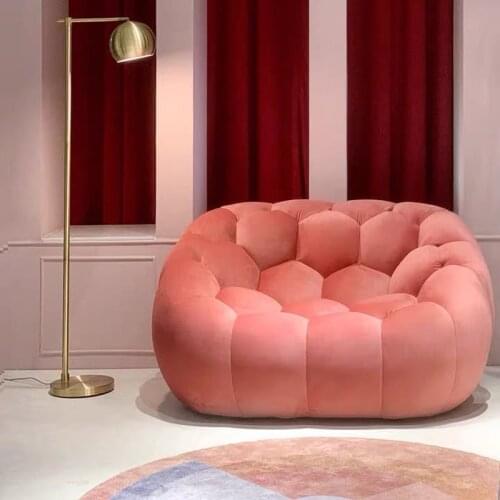 Modern Minimalist Lipstick Football Nail Shop Negotiation Table Sofa Coffee Table Combo Set Beauty Salon Reception Office Sofa