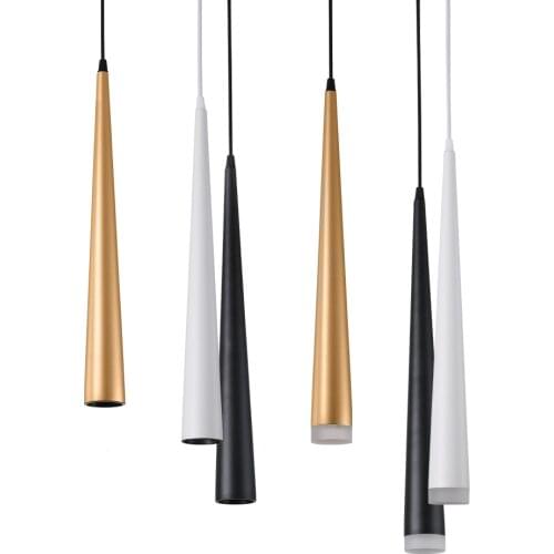 Modern Conacal LED COB Pendant Light Aluminum&Metal Home 7W 12W Hang Lamp Dining/Living Room Bar Cafe Droplight Fixture Dimmable