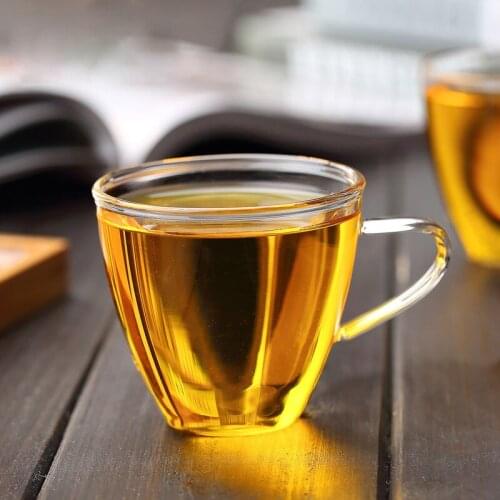 Glass bottle insulated water bottle kawaii cup Glass resistant tropical turn small tea cup 150ml Kung Fu tea set cup