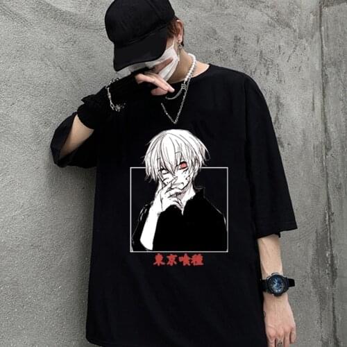 Tokyo Ghoul Print Casual Tee Top Clothes 2021 Summer T-shirt for Man