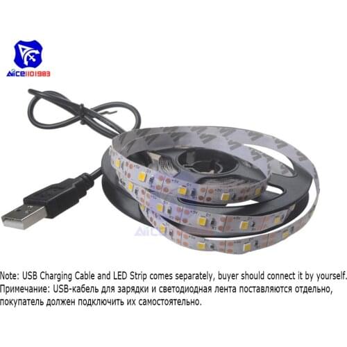 USB Charging Cable 6 Value Color Non-Waterproof LED Strip 5V 300 LEDs 5M 16.4ft SMD 2835 LED Strip Light