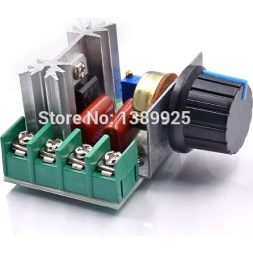 10pcs/lot 2000W SCR Voltage Regulator Dimming Dimmers Speed Controller Thermostat AC 220V