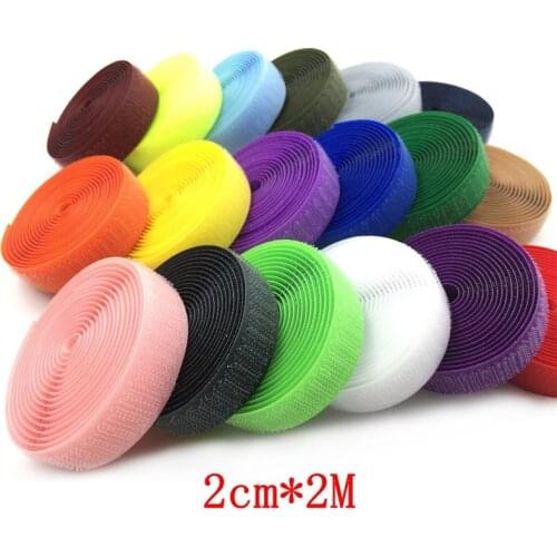 2cm*2M Magic Tape NO Self Adhesive Fastener Tape DIY Polyester Nylon Hook Loop Fastener Sewing Accessories Klittenband No Glue