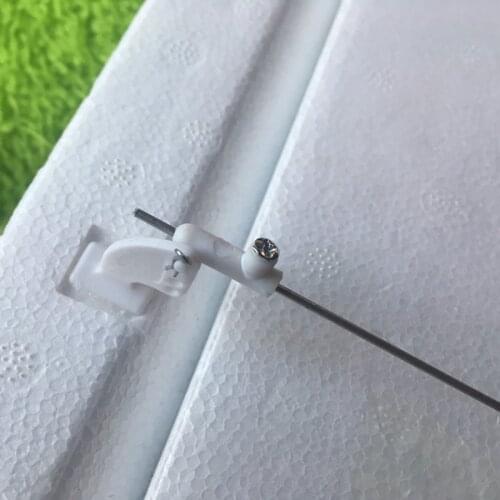 20pcs Rudder Servo Horn Angle Set With Chuck Screw for RC Airplane Aircraft KT Board Helicopter Parts 1.3mm Pull Rod