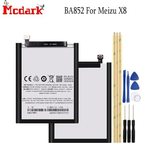 For Meizu X8 Battery Batterie Bateria Accu 3300mAh Replacement High Quality Back Up Bateria For Meizu X8 Smart Phone with Tools