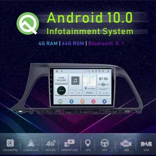 JSTMAX 9" Android 10.0 Car GPS Player For Hyundai Sonata 2015 2016 2017 Multimedia Radio Player