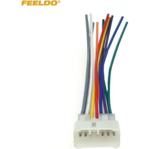 FEELDO Car Radio 12pin Female Connector Plug Wire Harness Adapter For Suzuki Wagon R Audio DVD/CD Player Wiring #HQ6448