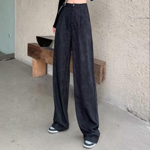 Cheap wholesale 2021 spring summer autumn new fashion casual Popular long women Pants woman female OL wide leg pants Ay419