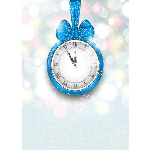 Time theme Christmas blue clock beautiful holiday photo background studio studio photography background