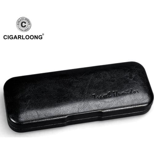 Humidor Storage Box black Travel Cigar Case Holder Leather and Cedar Wood Cigar Humidor Kit Humidifier Accessories cy-0109