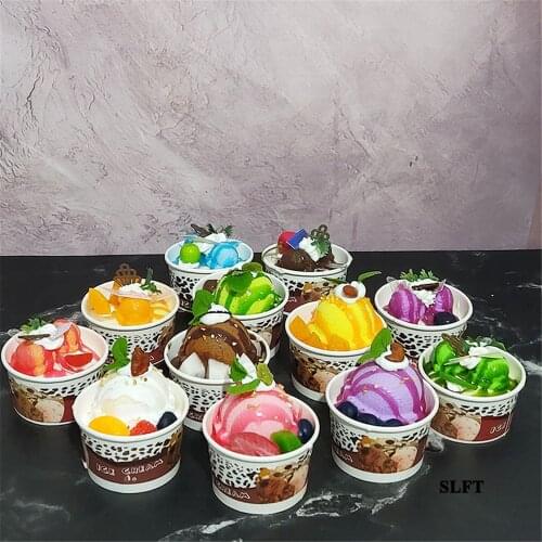 Simulation food props hotel dining room restaurant bakery dessert house store shop decoration fake sundae ice cream cup cake