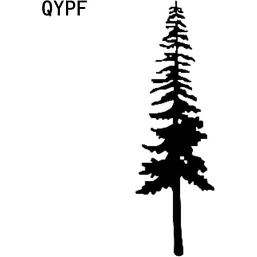 QYPF 5.6cm*17.8cm A Single Tree Exquisite Vinyl Car Sticker Superior Quality Window Decal C18-0364
