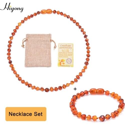 Baltic Ambers Teething Necklace Set for Baby/Adult Anti Inflammatory, Drooling High Quality Certified Polishing Ambers Jewelry