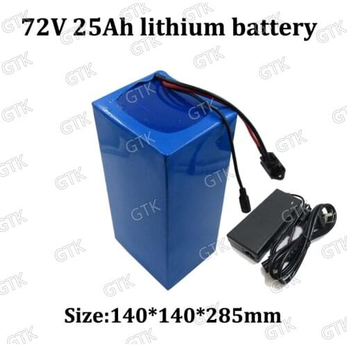GTK 72v 25ah battery 30ah lithium battery 18650 li ion for electric bike 3000w motor tricycle scooters + 84v 5A charger