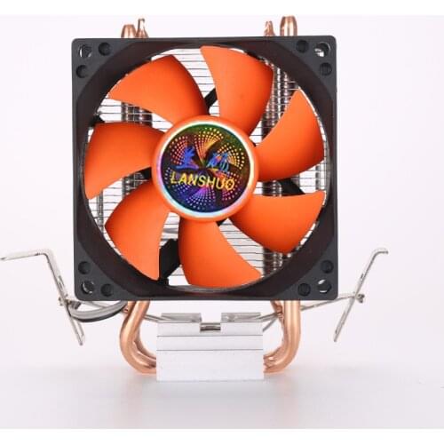 8cm Mini CPU Cooler 2 Heatpipes PC CPU Cooler Heatsink Computer Cooling Fan for LGA 775/1150/1151/1155/1156 and AMD AM2 AMD3