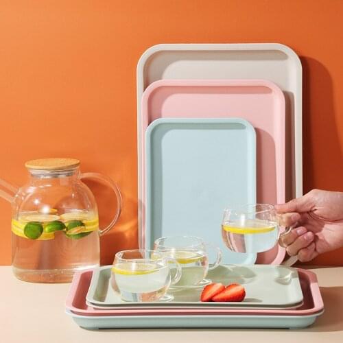 Multi Nordic Creative Multi-function Rectangular Plastic Storage Tray Kitchen Supplies Home Kitchen Fruit Dessert Tray