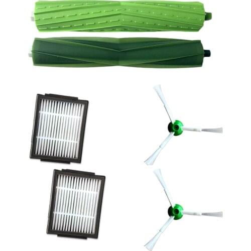 Accessories Kit for iRobot Roomba i7 E5 E6 I Series Robot Vacuum Cleaner 2*Hepa Filter + 2*Side Brush + 2* Brush Roll Spare Part