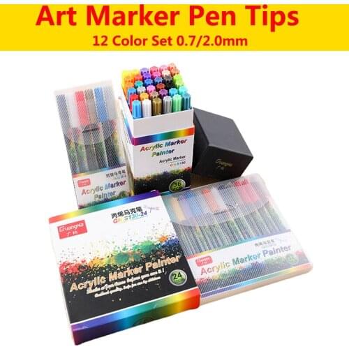 12 Color Markers Sketch Art Marker Pen Tips For Artist Manga Markers Art Supplies School Pen