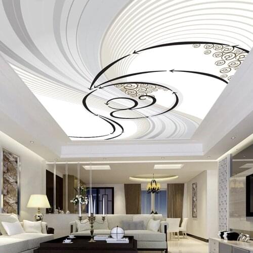 Custom Ceiling Mural Wallpaper Wall Cloth Modern Abstract Art Pattern Living Room Bedroom Ceiling Decoration Papel De Parede 3D