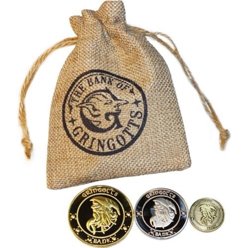 Board Games Peripheral Memory Harry The Bank of Wizard Gold Coin Galleon Silver Coincin Commemorative Coin