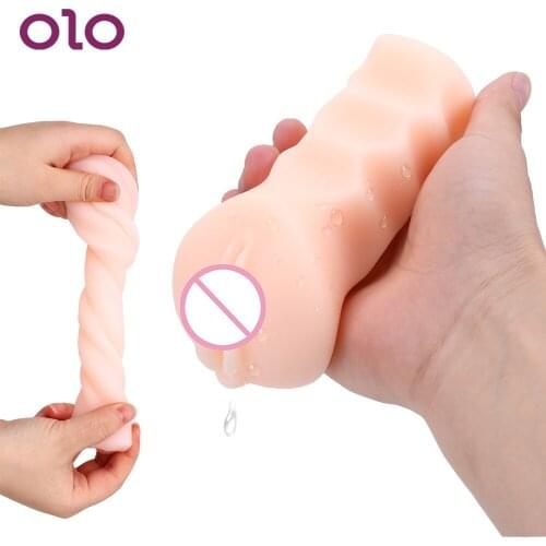 OLO Portable TPR Erotic Aircraft Cup Artificial Vagina Sex Toys for Men Male Masturbator Sex Products Realistic Pussy