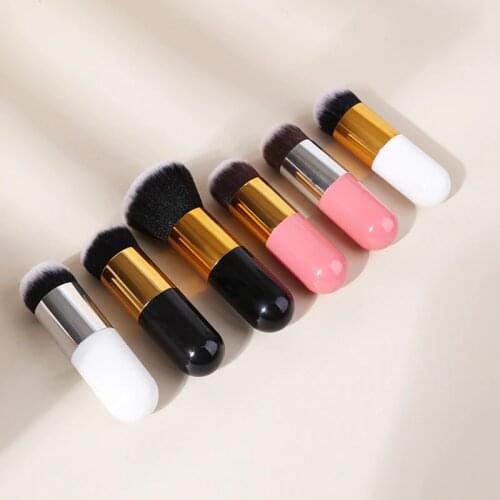 ZOREYA Professional Chubby Pier Foundation Brush Flat Cream Makeup Brush Cosmetic Make Up Brush Tool brochas de maquillaje