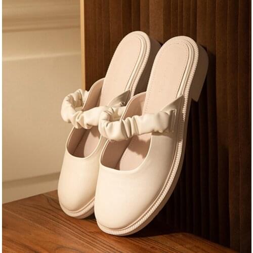 Women Slippers Comfortable Round Head Vogue Leisure Vacation Summer Sandals Ladies Office Shoes Pumps Solid Color Woman Shoes