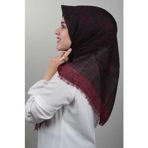 JAWEL PATTERNED LINEN FLAMLI SCARF-DESEN-38-RENK-08