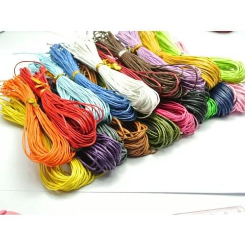 200 Meters 20 Color Mixed Color Waxed Cotton Beading Cord 1mm Necklace Bracelet accessories Jewelry diy decorative