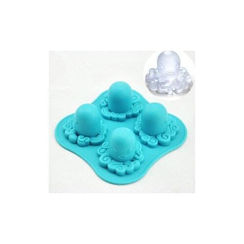 High Quality Octopus Ice Mold Silicone Trays Kitchen Fondant Accessories Tools Clay Cake Mold Baking DIY Soap Mold E242