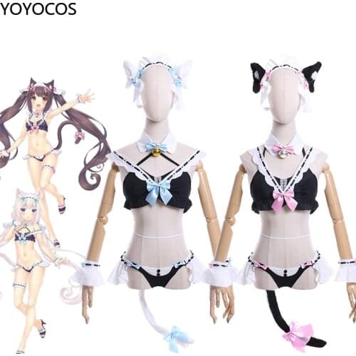 YOYOCOS NEKOPARA OVA Cosplay Costumes Chocolat and Vanilla Bunny Girl Cat Uniform Sexy Women Set Figure Party Halloween Gifts