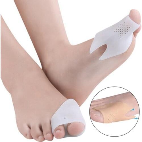 1Pair Soft Silicone Gel Toe Straightener Thumb Crooked Thumb Toe Aligner Positioning Separator Foot Care Tool Hot