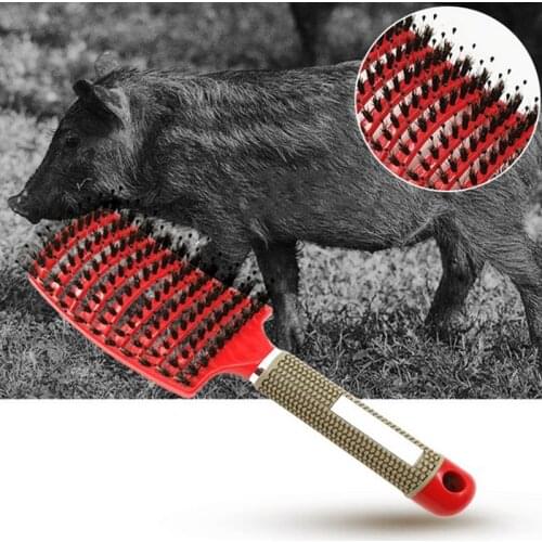 1PCS New Hair Scalp Massage Comb Hairbrush Bristle Nylon Women Wet Dry Curly Detangle Hair Brush Salon Hairdressing Styling Tool
