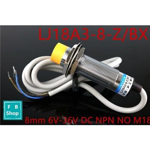 1pcs LJ18A3-8-Z/BX sensing 8mm 6V-36V DC NPN NO M18 prism shape inductive Screen shield proximity sensor switch Y
