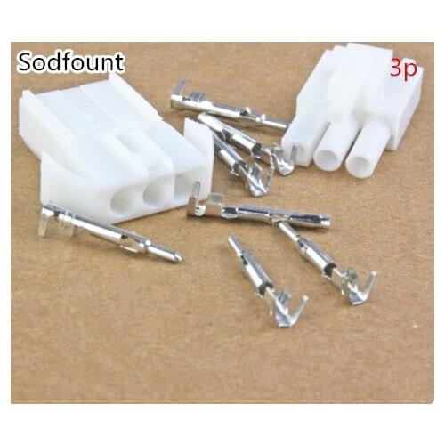 10 sets Small Tamiya connector Set Kits mini Tamiya set EL 4.5MM male Female socket plug with 3P 3 Way/pin Free shipping