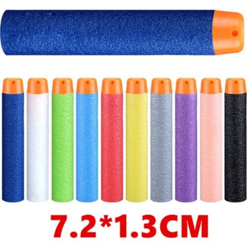 100PCS Foam Soft Bullets Hollow Head Toy Gun Darts for Nerf Refill Darts 7.2cm Universal Blasters for N-strike Elite Series